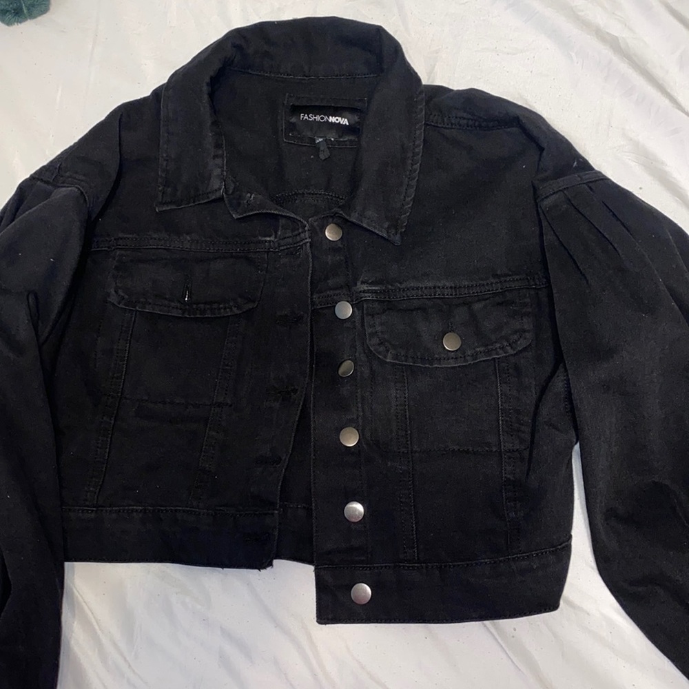FashionNova black jean jacket